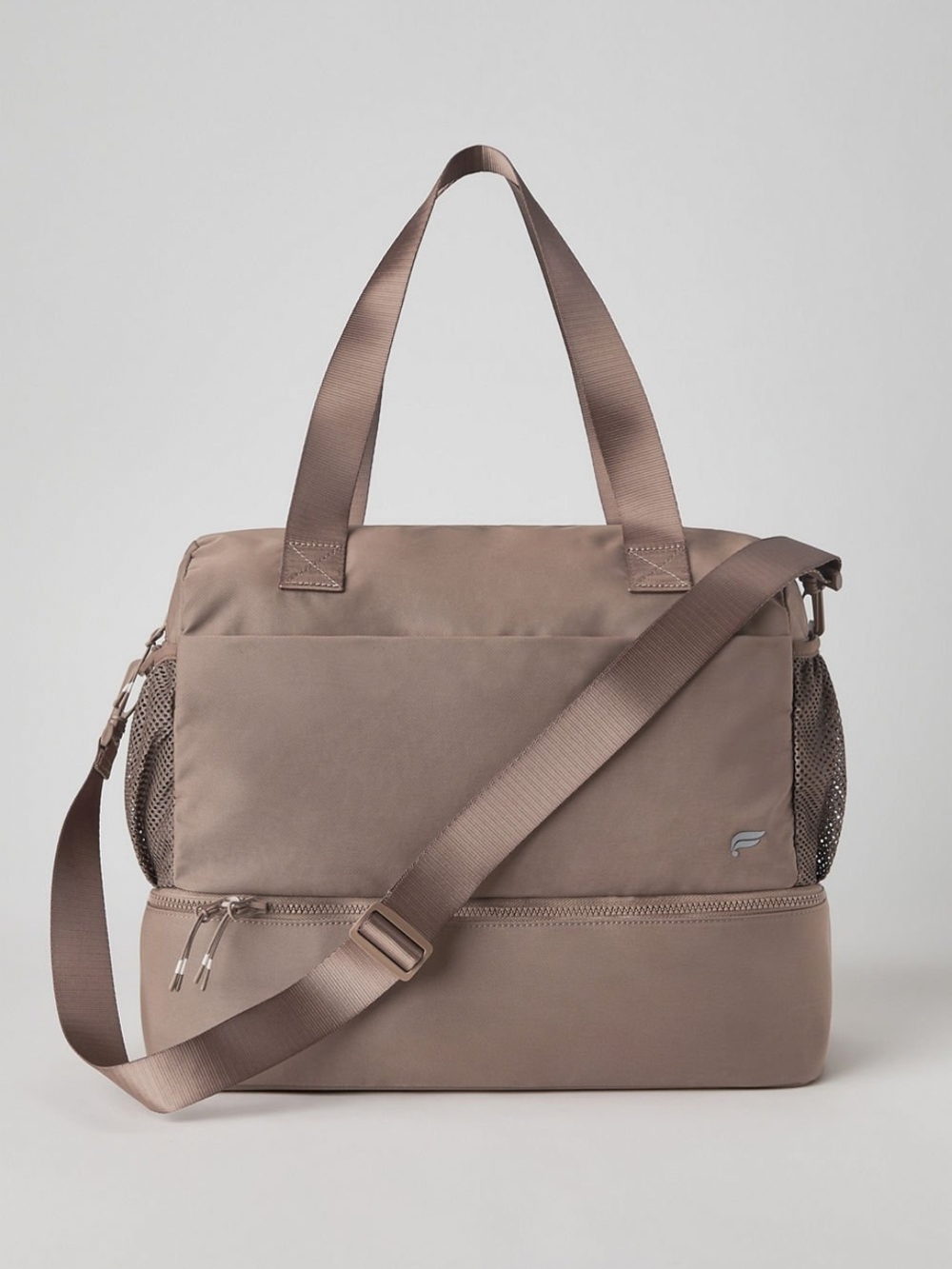 Fabletics Taupe Convertible Travel Tote
